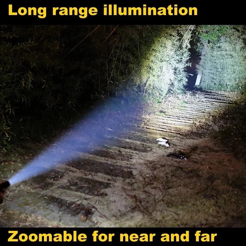 KDULIT Wolf Tooth Stick Flashlight Strong Light Charging Outdoor Super Bright Multi Functional Telescopic Self Defense Window Oasis Select