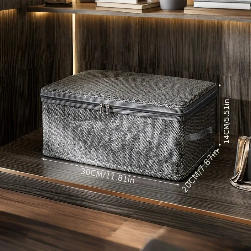 Stackable Foldable Fabric Storage Boxes with Lids and Handles Rigid and Foldable Storage Boxes Clothing Lockers Under-Bed Storag Oasis Select 30cm