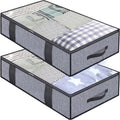 Under-Bed Storage Bags Set of 2 | Foldable with Lid & Handles