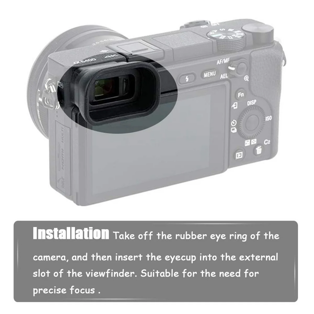 -EP17 Viewfinder Eyepiece Eyecup Eye Cup for A6600 A6500 A6400 Digital Camera, Replace Eyepiece -EP17 EP-17 Oasis Select