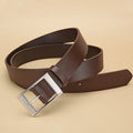 New Luxury Belt for Men PU Leather Belt Metal Pin Buckle High Quality Famous Brand Designer Waist Strap Belts for Jeans Men Belt Oasis Select black 110cm