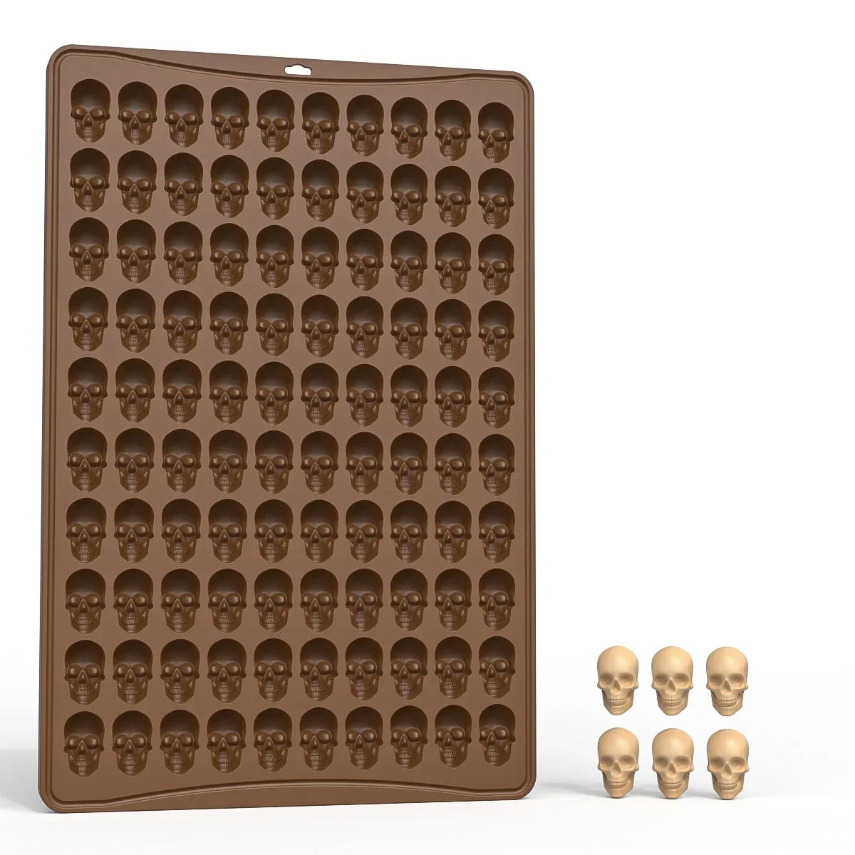 100 Hole Chocolate Mold Halloween Christmas Silicone Baking Biscuit Mold Mini Pet Dog Snack Biscuit DIY Gingerbread Man Oasis Select Skeleton