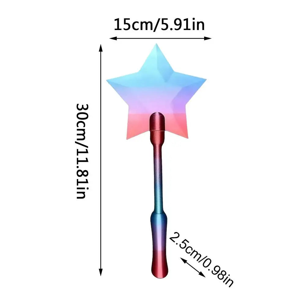 Payment Card Holder Wand 3D Printed Star Stick Contactless Card Holder Wand for Kids Women Store Supermarket Restaurant Party Oasis Select White