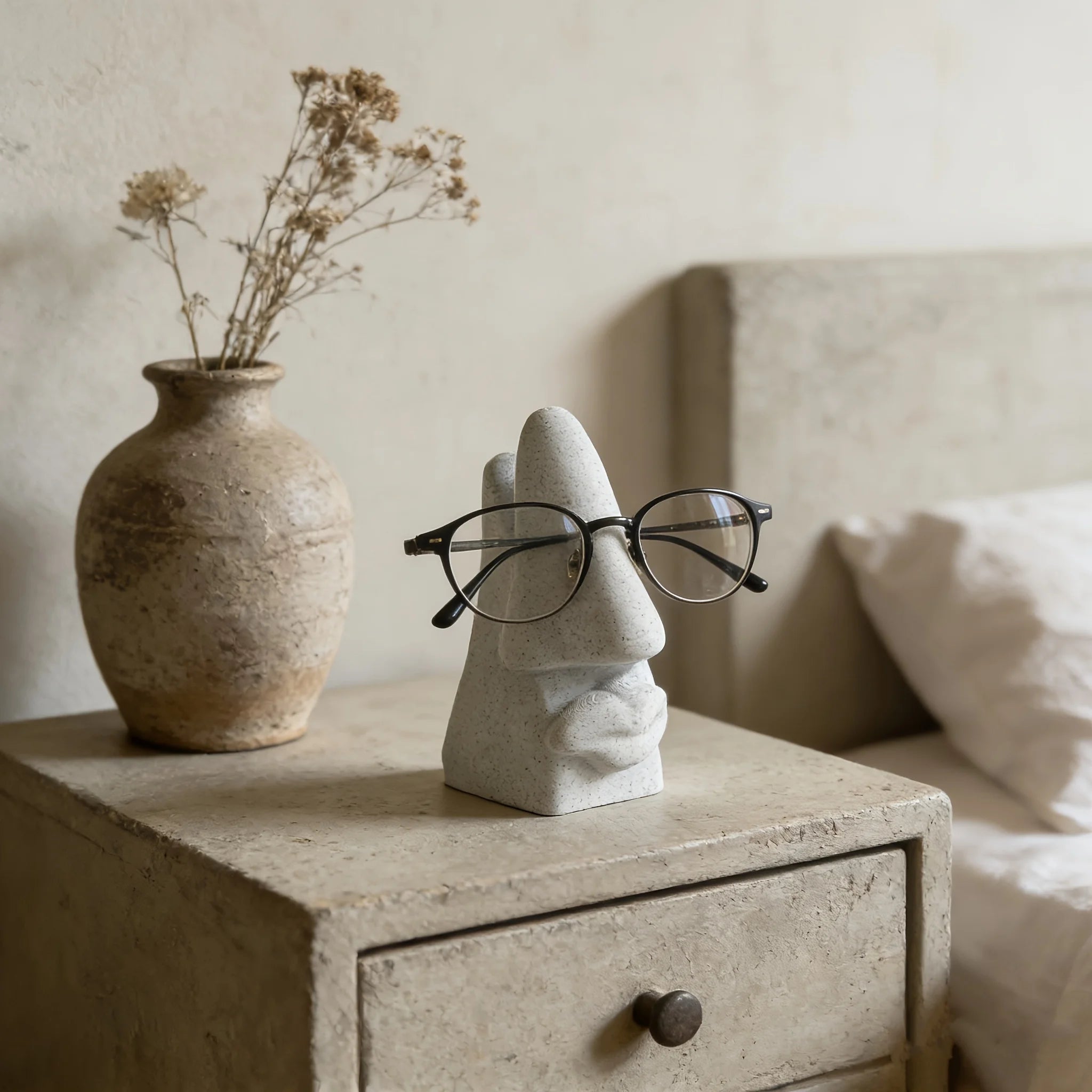 3D Printed Marble Texture Glasses Stand Creative Eyeglass Holder Elegant Plastic Glasses Stand Office Home Decor Lovely Gift Oasis Select