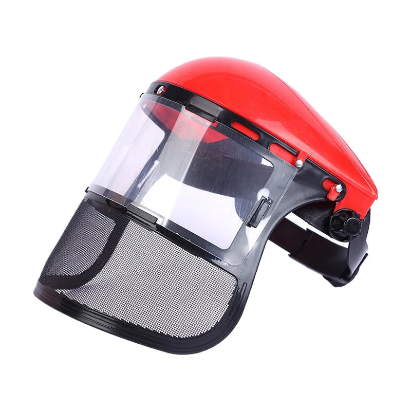 Safety Head-Mounted PVC Protective Mask Anti Splashing Grass Anti Dust Mask For Cutting Hat Avoid Face Screen Protection Mask Oasis Select MR-02
