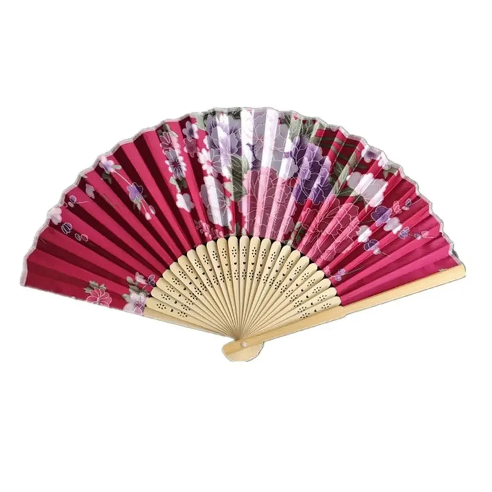 Colorful Bamboo Folding Fan – Wedding Gift & Photo Prop Decorative Folding Fan Oasis Select J