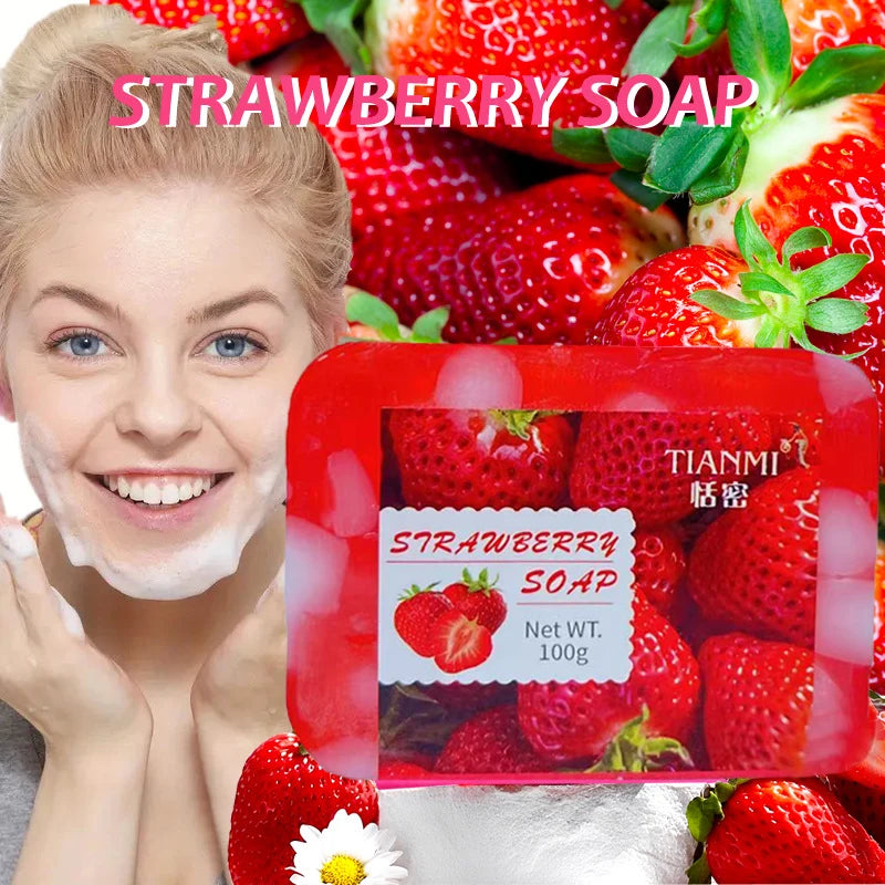 Strawberry Jelly Soap, rich in strawberries and Revlon, deeply cleanses, cleanses, bathes the whole body Oasis Select
