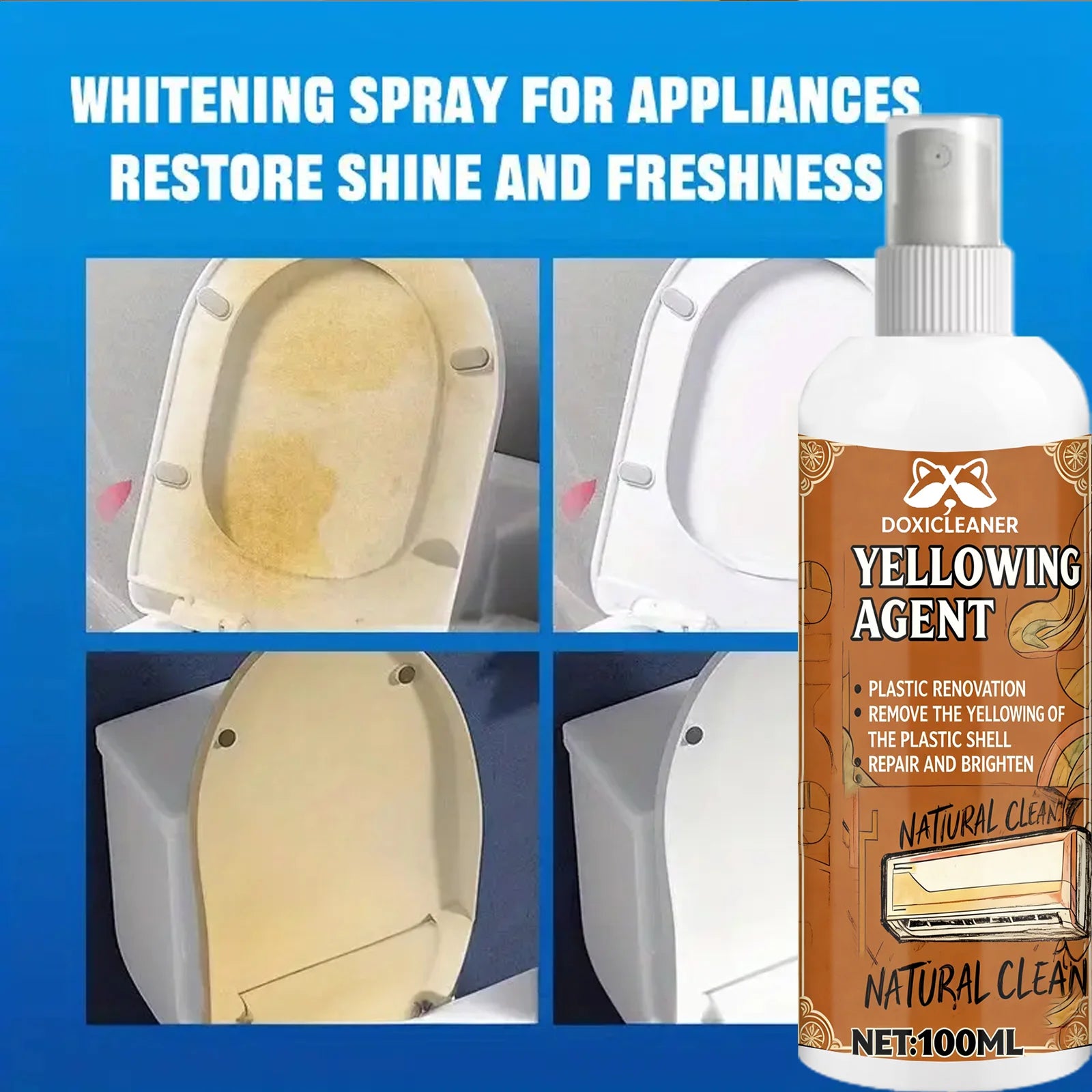 Plastic Restoration Spray Quickly Remove Yellowing,Repair Air Conditioning Unit,Car shine plastic restore polish scratch remover Oasis Select
