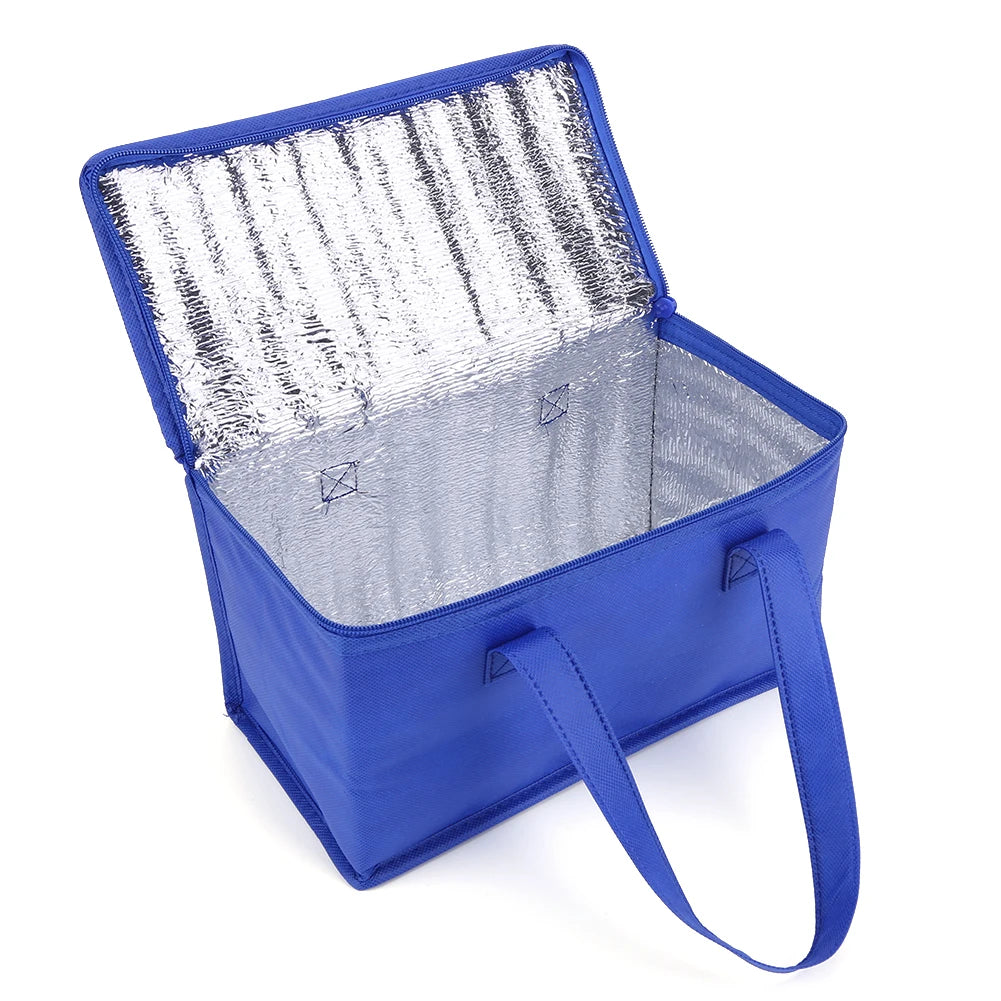 Picnic Bag Cookware Storage Bag Food Thermal Bag Insulation Picnic Ice Pack Beer Delivery Bag for Family Outdoor Activities Oasis Select 28X14X17 Blue spain