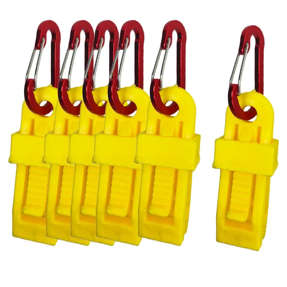 6pcs Tent Claws with Bungee Cord Balls Windproof Securing Alligator Clip Set for Tarps Canopy Sun Shade Beach Outdoor Camping Oasis Select yellow 6pcs hook