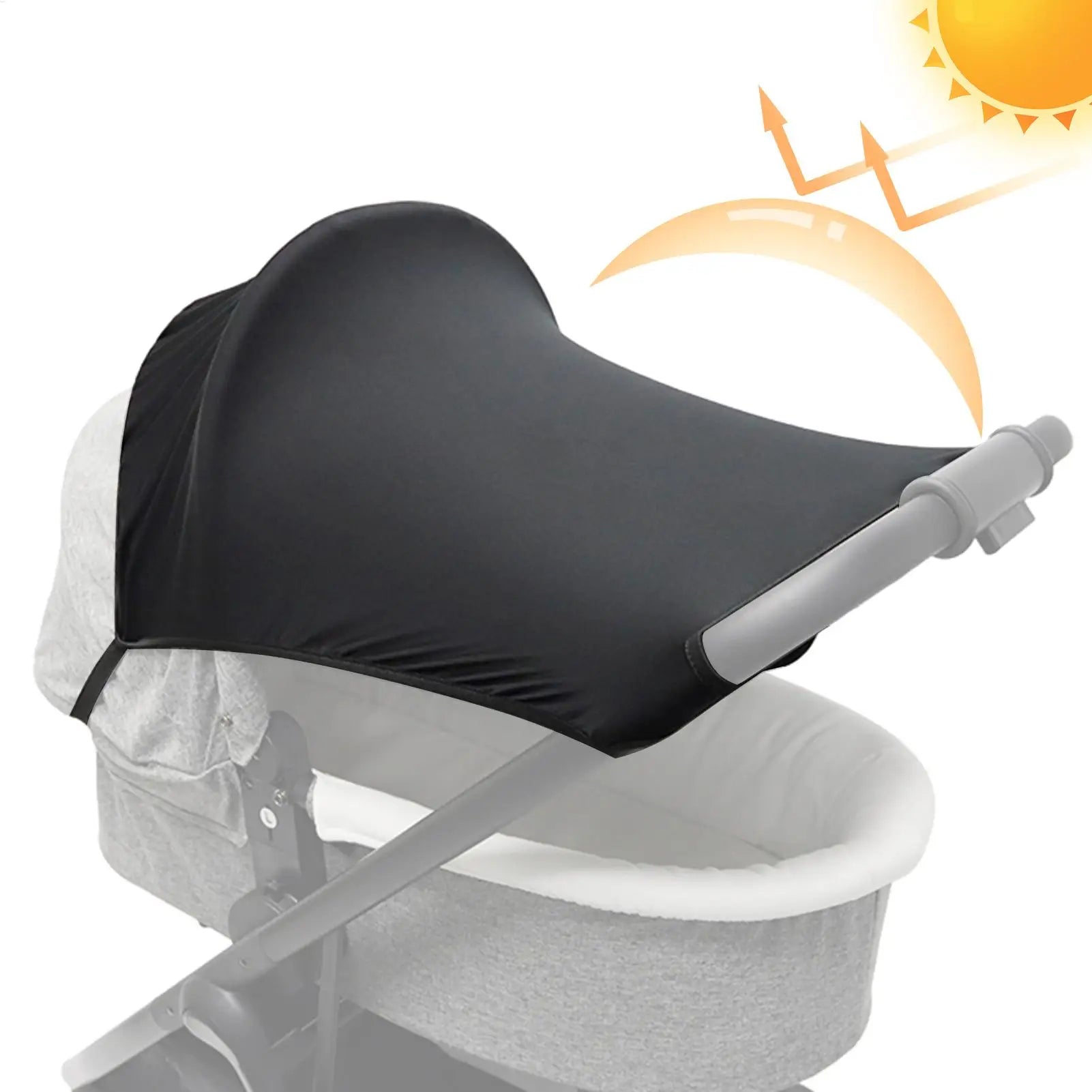 Stroller Shade Extender Stroller Canopy Foldable Adjustable UV Protection Net Sunshade for Hot Weather Protection Travel Beach Oasis Select