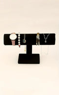 Black Velvet Coil T-Shelf Bracelet Necklace Jewelry Display Organizer Watch Display Stand Bracelet Necklace Jewelry Organizer Oasis Select black