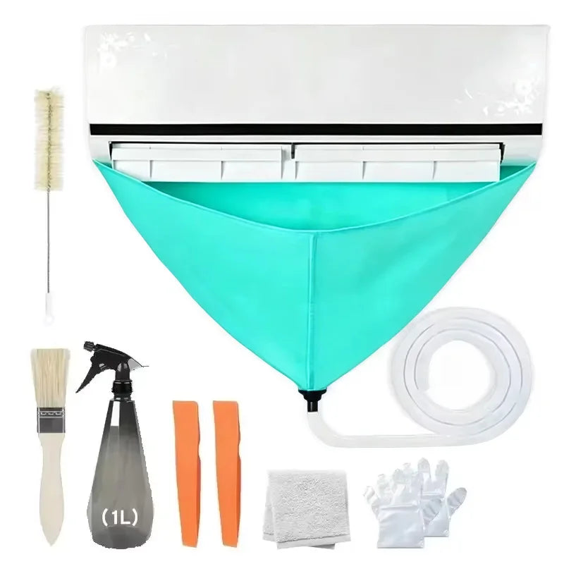 8/6/1pcs Air Conditioning Cleaning Kit Leak-proof Cover Full Set of Air Conditioner Cleaner with Water Pipe Clean Tools Oasis Select 8PCs