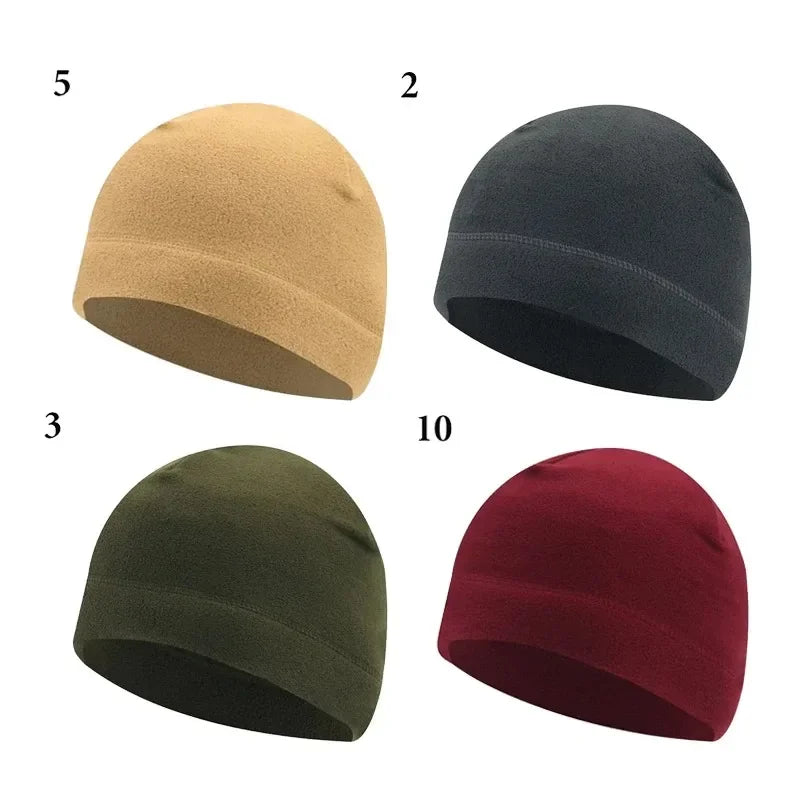 Men Polar Fleece Caps Winter Warm Outdoor Sports Skiing Cycling Cap Hat Windproof Soft Beanie Cap Women Ski Bike Hat Caps Oasis Select 02-03-05-10