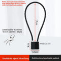 Portable Steel Cable Safety Lock 20/28/38cm Anti-Theft Outdoor Padlock Gun Trigger Lock for Locker & Cabinet with Keys Oasis Select 38cm unopenable