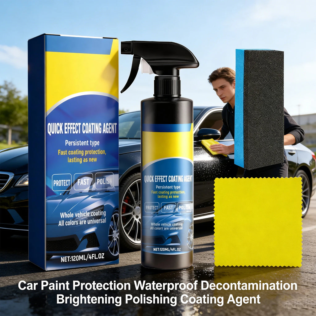 Coating Agent Waterproof Anti-Fouling Descaling Brightening Polishing Protection Car Paint Coating Agent with Sponge and Cloth Oasis Select