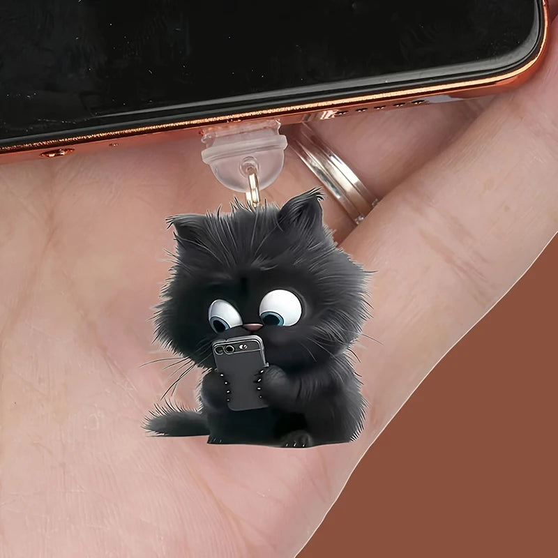 Cute Cat & Dog Type-C Dust Plug Charm Pendant