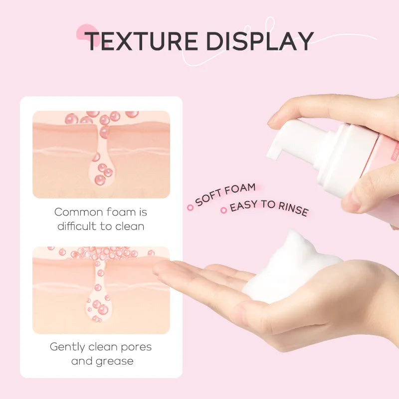 LAIKOU Sakura Cleansing Mousse – Pore Minimizing Facial Cleanser Foaming Facial Cleanser Oasis Select