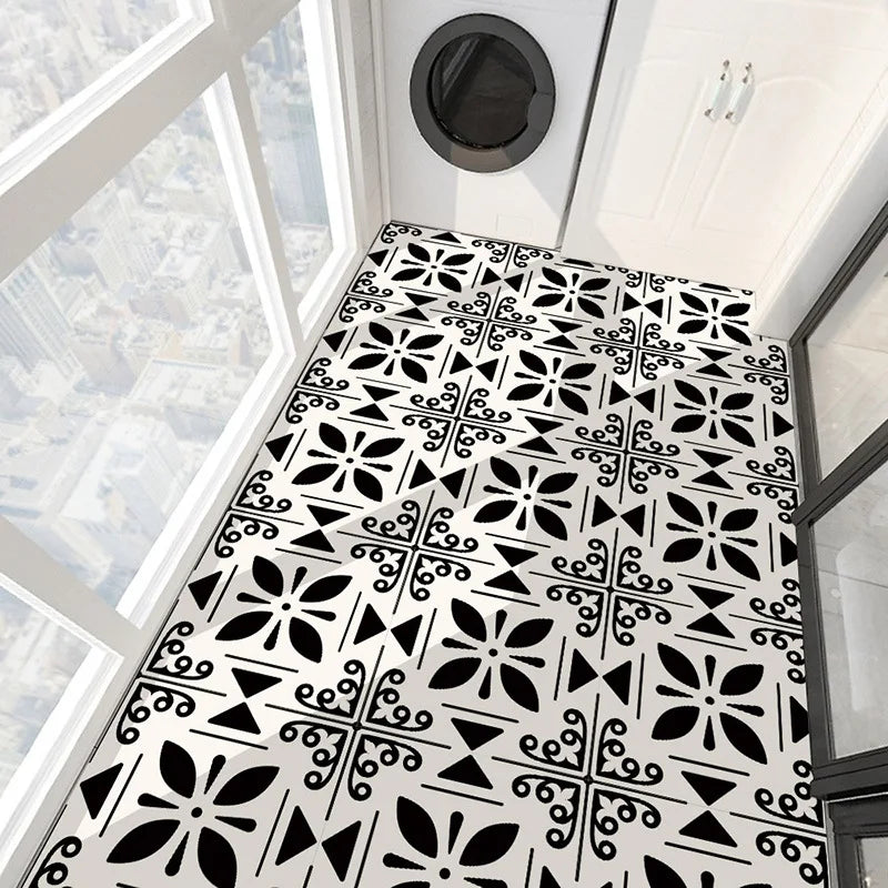 Kitchen Bathroom Oil Waterproof Non-slip Twill Floor Paste Bathroom Bedroom Living Room DIY Floor Paste Stickers Oasis Select
