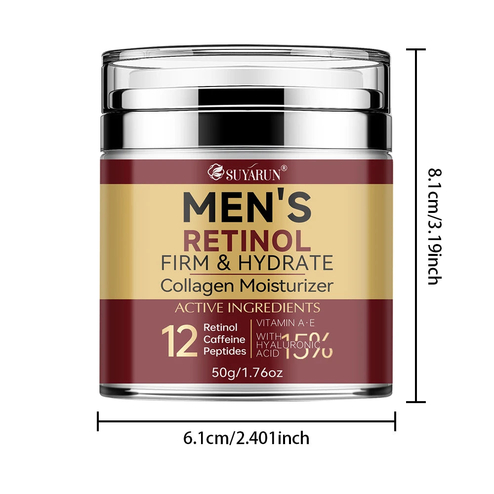 Collagen Retinol Men's Face Cream - Anti-Aging Wrinkle Reduction & Firming Moisturizer, Oil-Free Hydrating Skincare for Men. Oasis Select