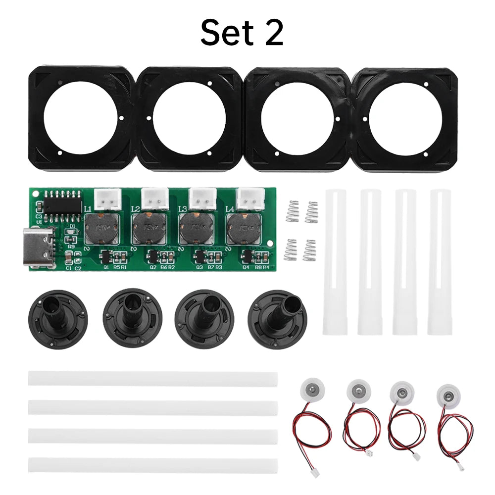 DC 5V Switchable Four Spray Humidifier Module Atomization Control Board DIY Ultrasonic Atomizer TYPE - C Interface Oasis Select Set 2