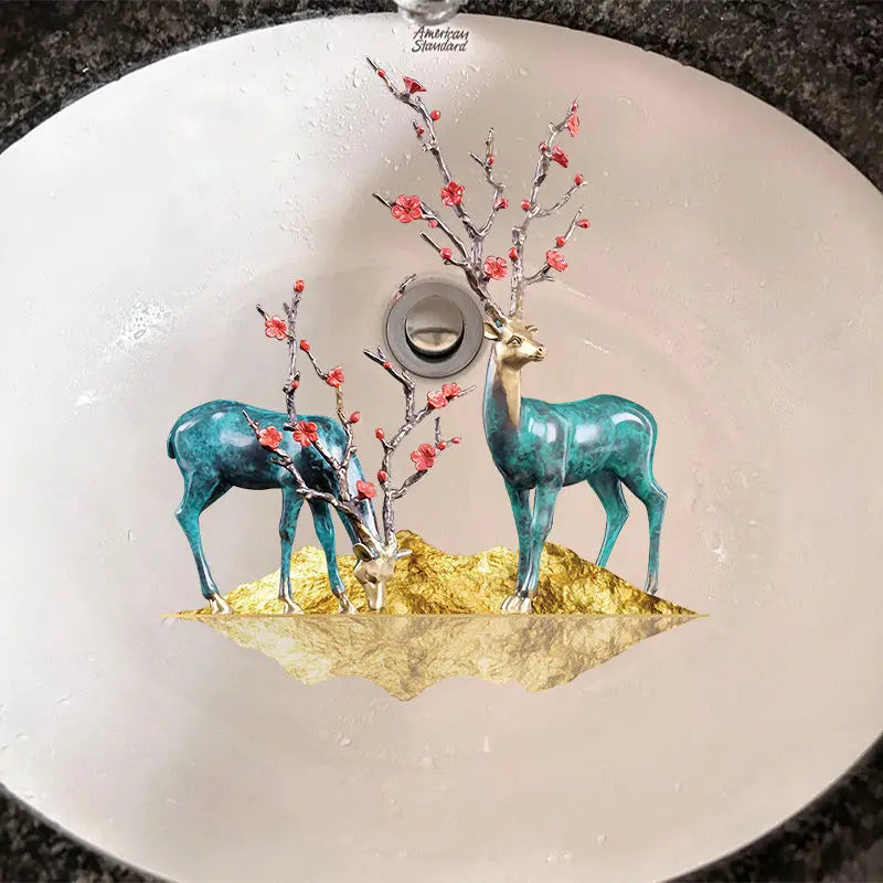Toilet toilet sink tile stickers Waterproof wallpaper self-adhesive decorative painting shade refurbished stickers Oasis Select