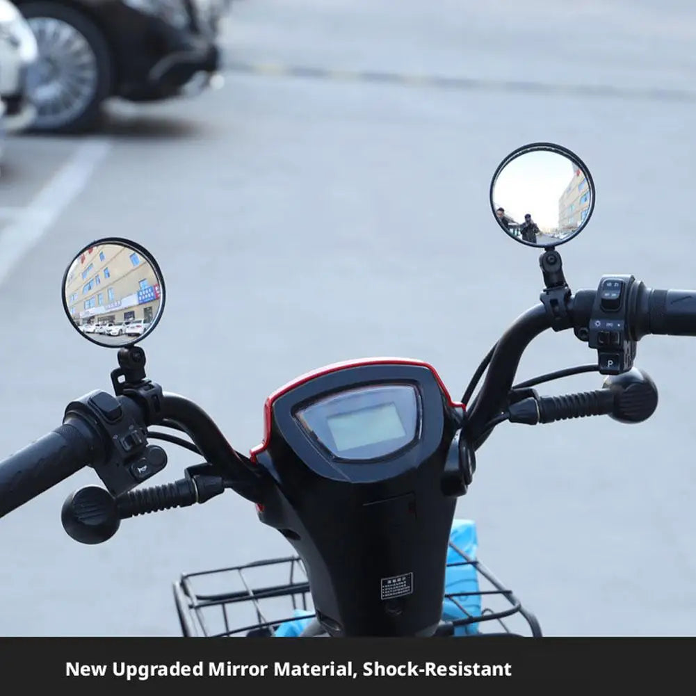 Adjustable Bike Handlebar Rearview Mirrors – 2-Pack Convex