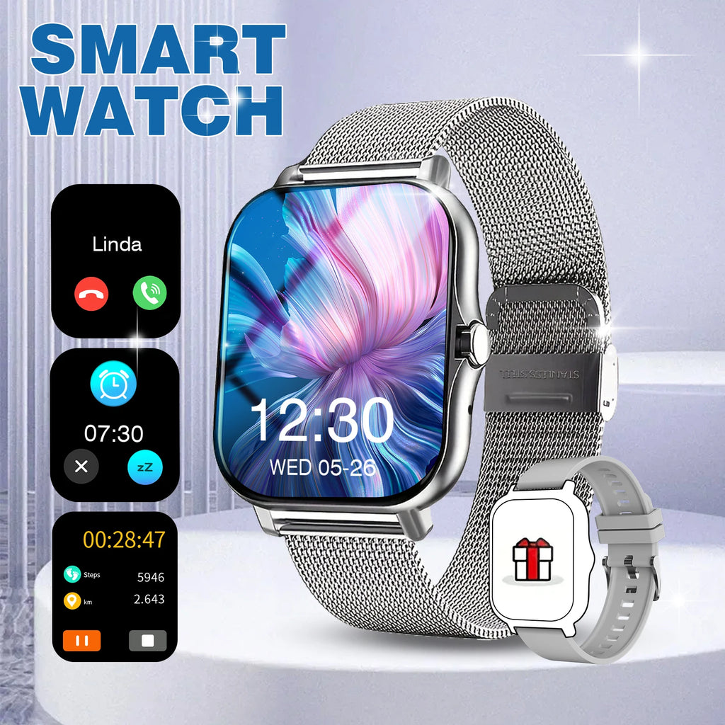 LOMAXFR Smart Watch – Bluetooth Calling, Fitness & Music