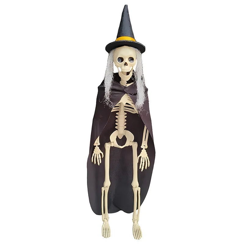 Halloween Skeleton 60cm Artificial Human Body Plastic Skeleton Decoration Haunted House Holiday Scene Layout Props Oasis Select 40cm black A