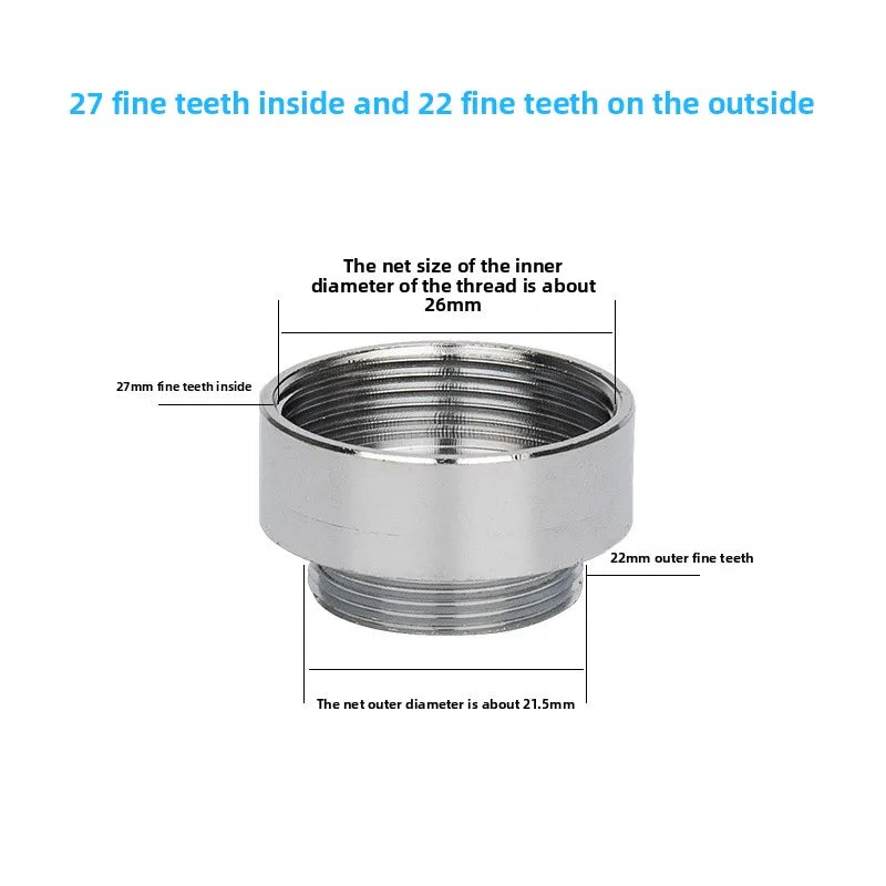 Faucet Adapter 22 Turn 16 18 20 22 24 26 28 30 32mm Internal and External Fine Tooth Faucet Conversion Thread Accessories Oasis Select G