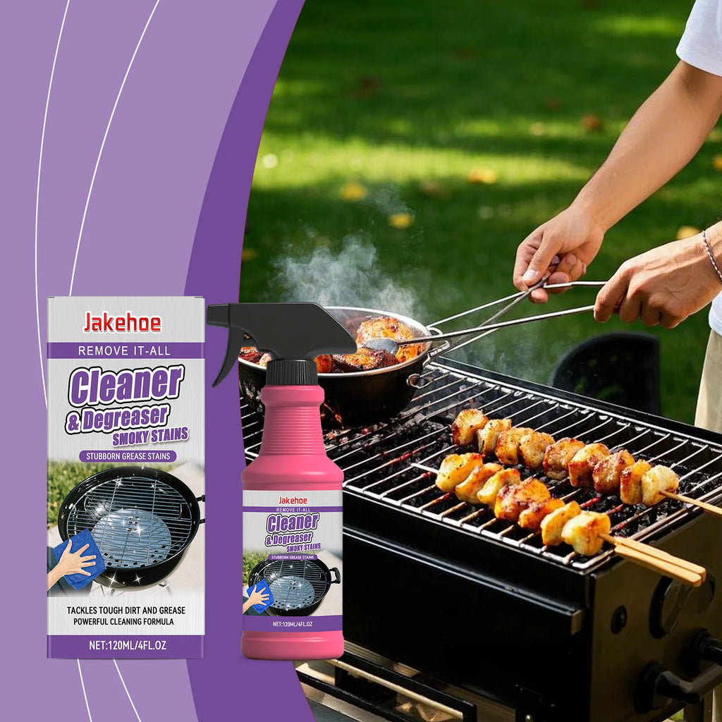 Jakehoe Barbecue Rack Cleaner Degreaser Spray Powerful Cleaning Stubborn Grease Removes Easy Post Clean Wipe No Damage For Grill Oasis Select