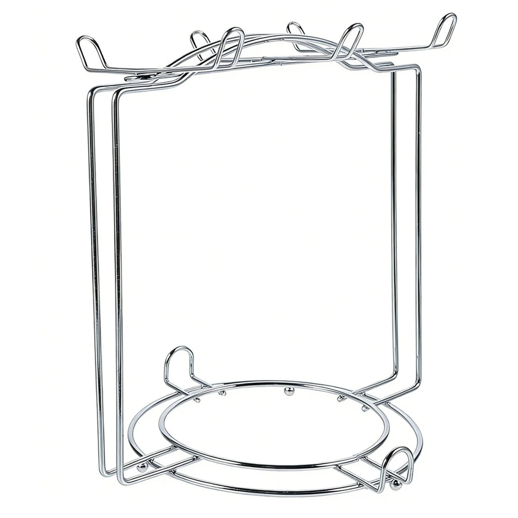 Tea Cup Saucer Display Stand Solid Metal One Piece Countertop Kitchen Cafe Bar Space Saving Organizer Decor Rack Oasis Select Silver