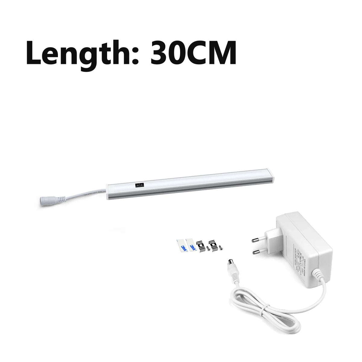 DC12V Aluminium LED Bar Light Hand Scan Sensor Switch 3 Color Temperature Wall Lamp - 30/40/50 Cm Kitchen Closet Lighting Oasis Select 3 Colors Changeable 30CM