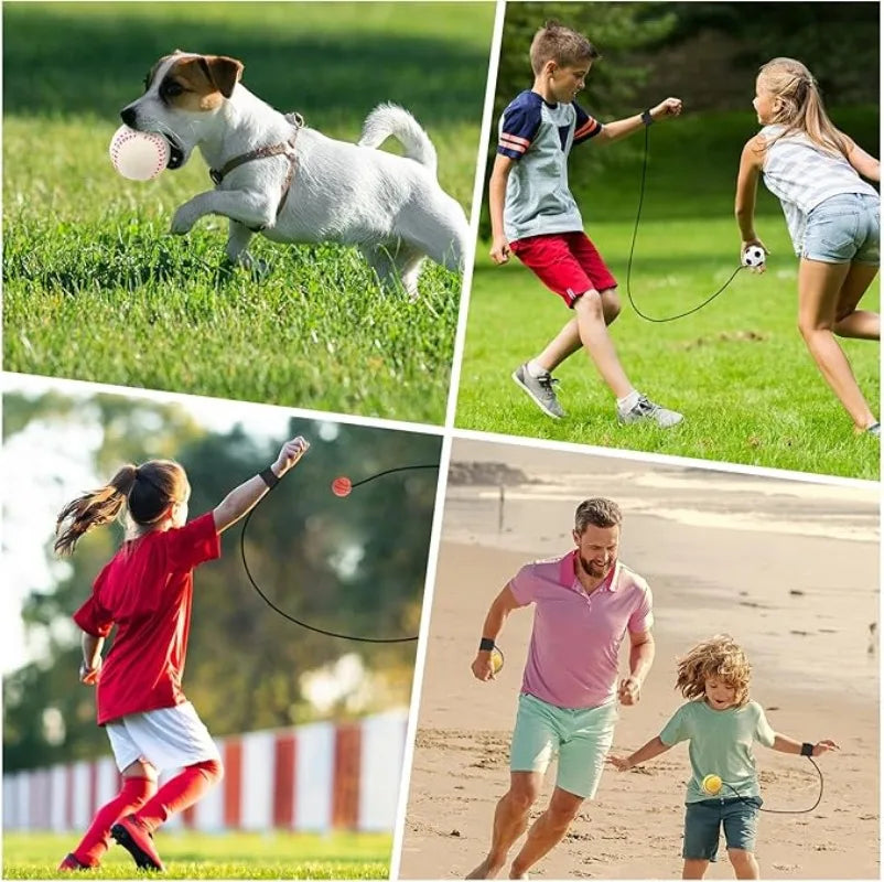 Elastic Hand Swing Ball Wrist Strap PU Elastic Ball Outdoor Exercise Fitness Hand Swing Ball Elastic Ball Children's Rope Toy Oasis Select
