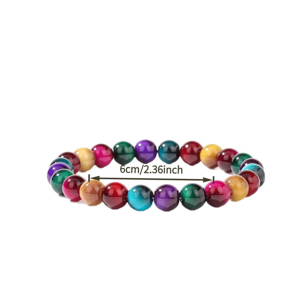 Bohemian Cross-border Bracelet Colorful Tiger Eye Women's Bracelet Wealth and Eternal Happiness Elegant Jewelry Ideal Gift Oasis Select