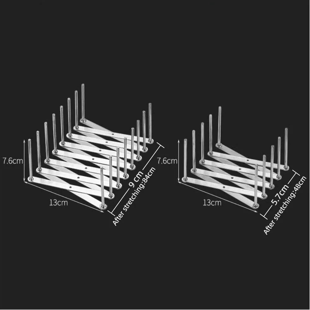 Stainless Steel Foldable Dish Rack with Drainage | Kitchen Organizer