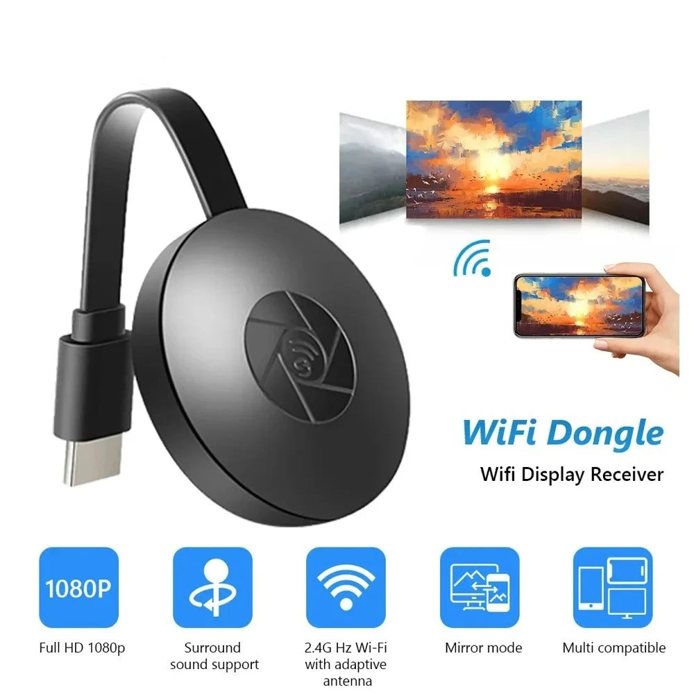 Wireless HDMI Mirroring Multiple Device Mobile Phoneconnected To TV HD 1080P Projection Computer Ipad WIFI Live Screen Projector Oasis Select