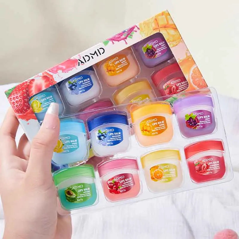 BIOAOUA 8-Pc Fruit Lip Balm Set – Moisturizing & Anti-Crack Lip Balm Set Oasis Select 2 box