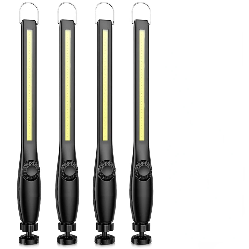 KDULIT COB Flashlight Magnetic Work Light USB Rechargeable Torch Hook Portable Lantern Inspection Light Camping Car Repair Lamp Oasis Select 4pcs