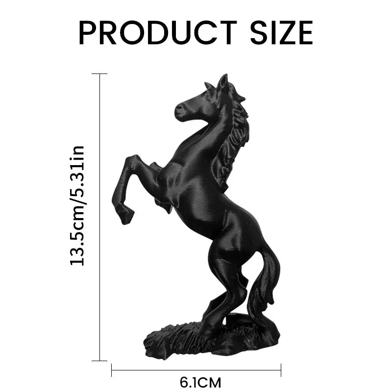 3D Printed Horse Statue Pegasus Sculpture Horse Year Ornament Modern Animal Art Decor Success Symbol For Home & Office Oasis Select