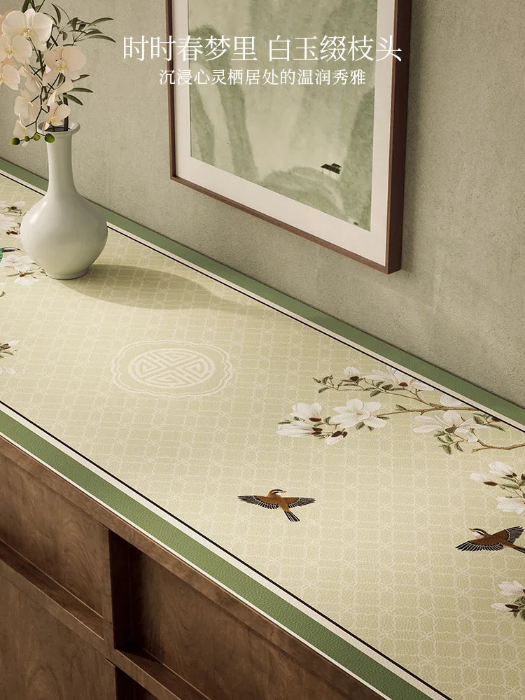 Chinese Side Cabinet Table Mat Waterproof Non-slip Porch Side Cabinet Washless and Easy To Care Non-slip Table Mat Oasis Select