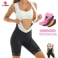 X-TIGER Cycling Bib Shorts Women Padded MTB Shorts Ride 6 Hours Biking Tights Slim Fit UPF 50+ Sports Shorts Hidden Back Pocket Oasis Select NW-DBK-34601 XL