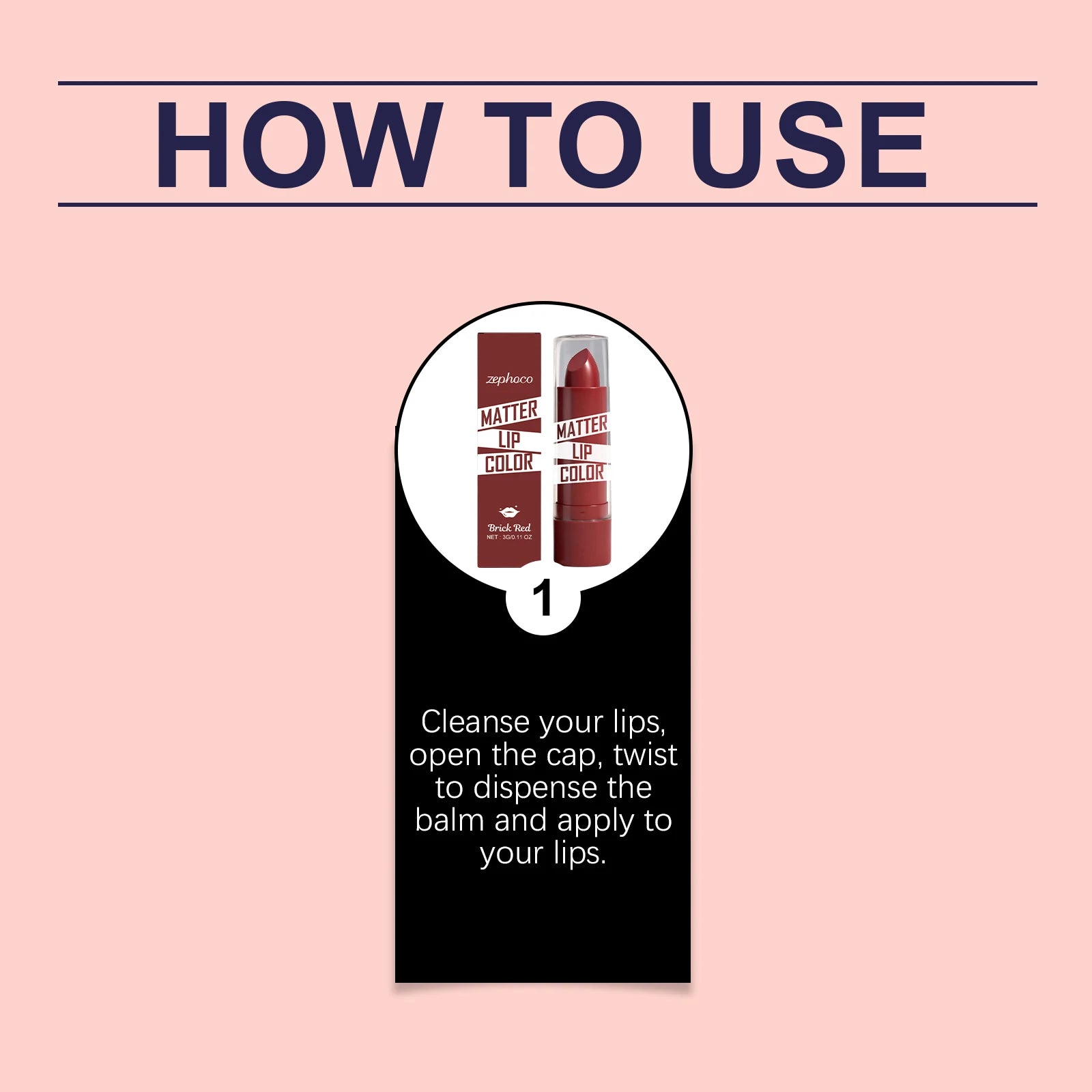 Brick red moisturizing lipstick, gives natural lip color, non-transfer, smooth for everyday use Oasis Select