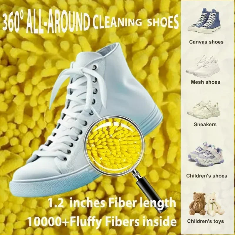 1/2/4PCS Shoe Washing Machine Bag with Liquid Shoe Brush Set Durable Laundry Shoe Bag and Soft Bristle Clean Brush for All Shoes Oasis Select