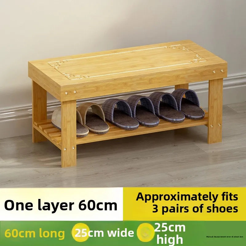 Shoe changing stool household door shoe cabinet seat stool integrated seated small stool wear shoe stool soft bag shoe rack Oasis Select Primary-1 layer-60cm