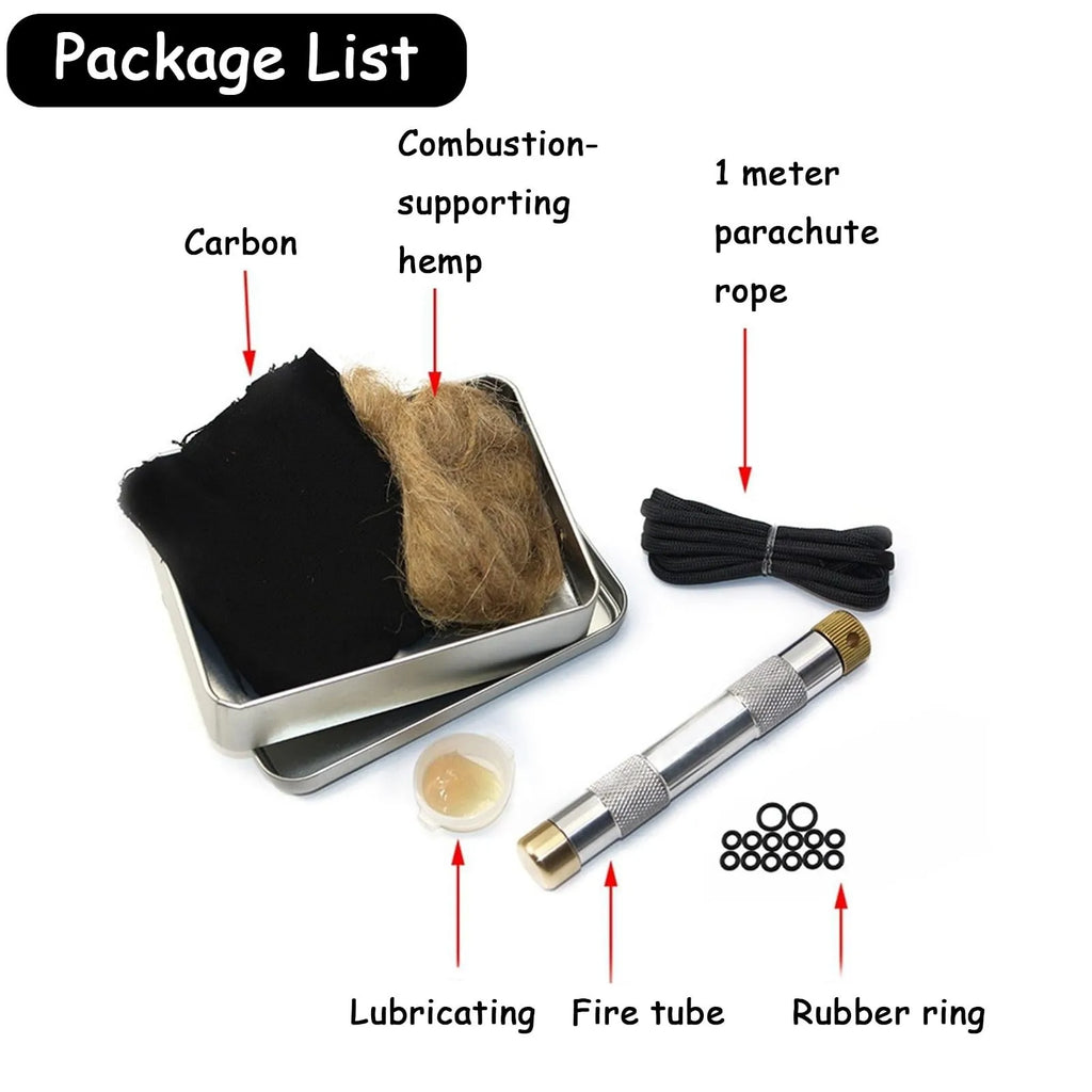 Brass Fire Piston Kit – Portable Survival Fire Starter Tool Fire Starter Tool Oasis Select