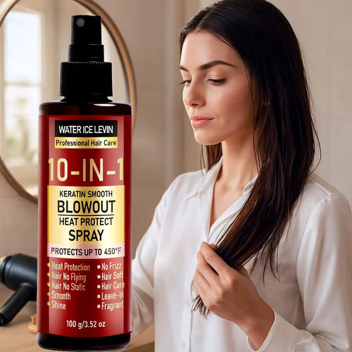 10-in-1 Keratin Heat Protect Spray, Smooth Blowout Anti-Frizz, Protects Up to 450°F with Hyaluronic Acid & Biotin Oasis Select