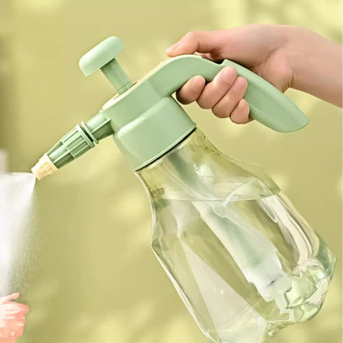 Watering Spray Adjustable Spray Bottle 1.5L Pump Pressure Leak-Proof Handheld Plastic Watering Can for Home Garden Plants Clean Oasis Select