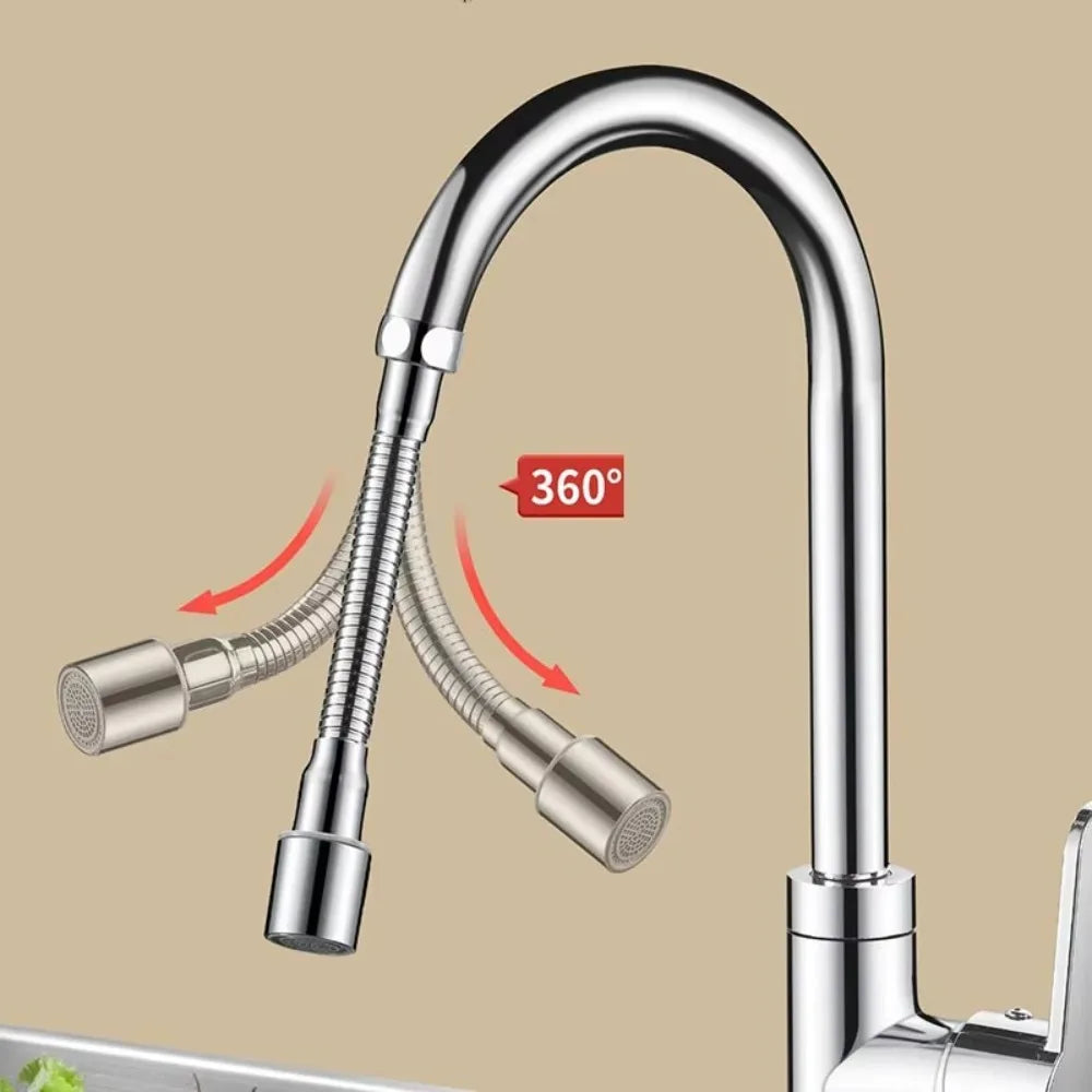 Flexible Faucet Extender Adapter Useful Rotatable Water Tap Hose Taps Lengthen Extender Bathroom Sink Kitchen Accessories Oasis Select