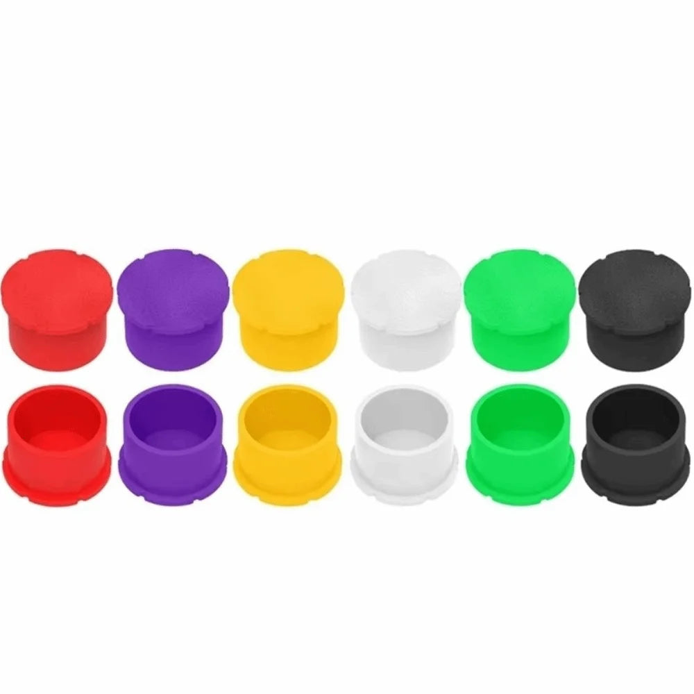 12-Pack Reusable Glass Vial Caps – Leak-Proof TPU Stopper Lids